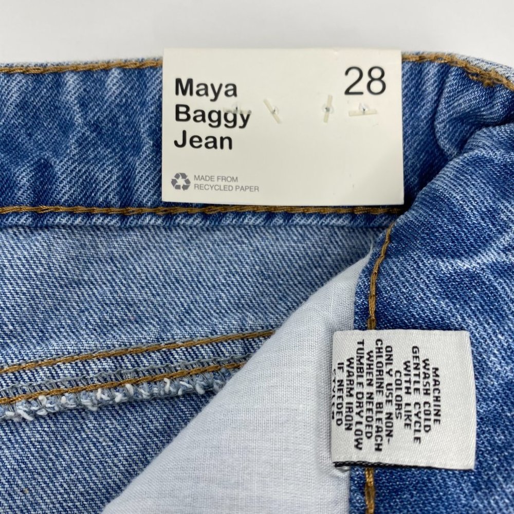 Madden Girl Maya Baggy Jeans Med Wash 28 NWT - Picture 10 of 14